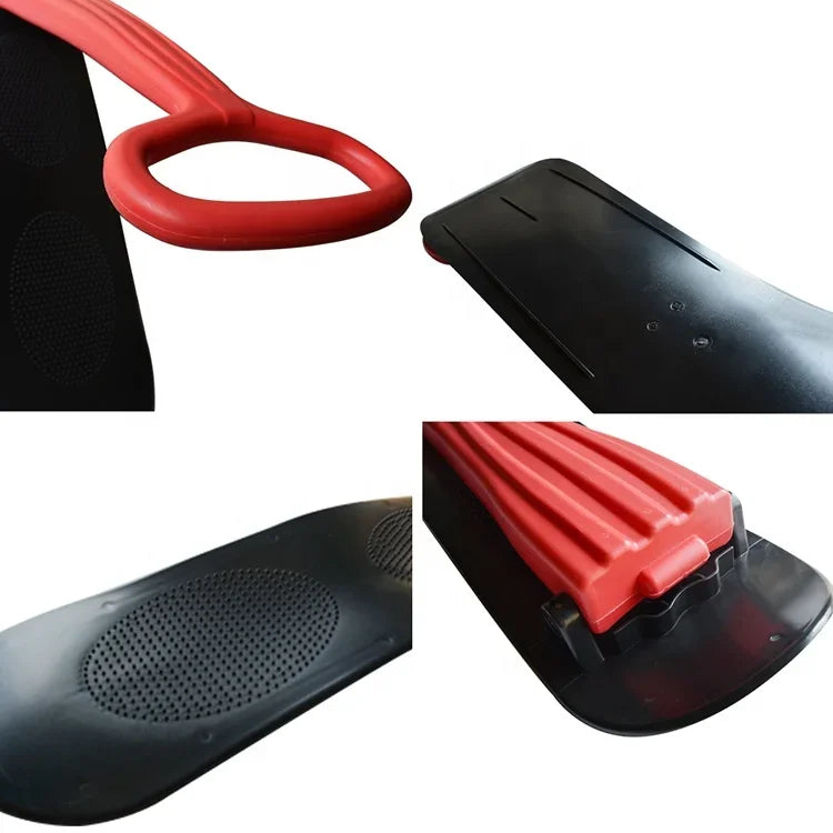 Ski Scooter Folding Snow Sled And Snowboard Easy Grip Handle For Kids Winter Toys For Use On Snow And Grass Red Blue Green